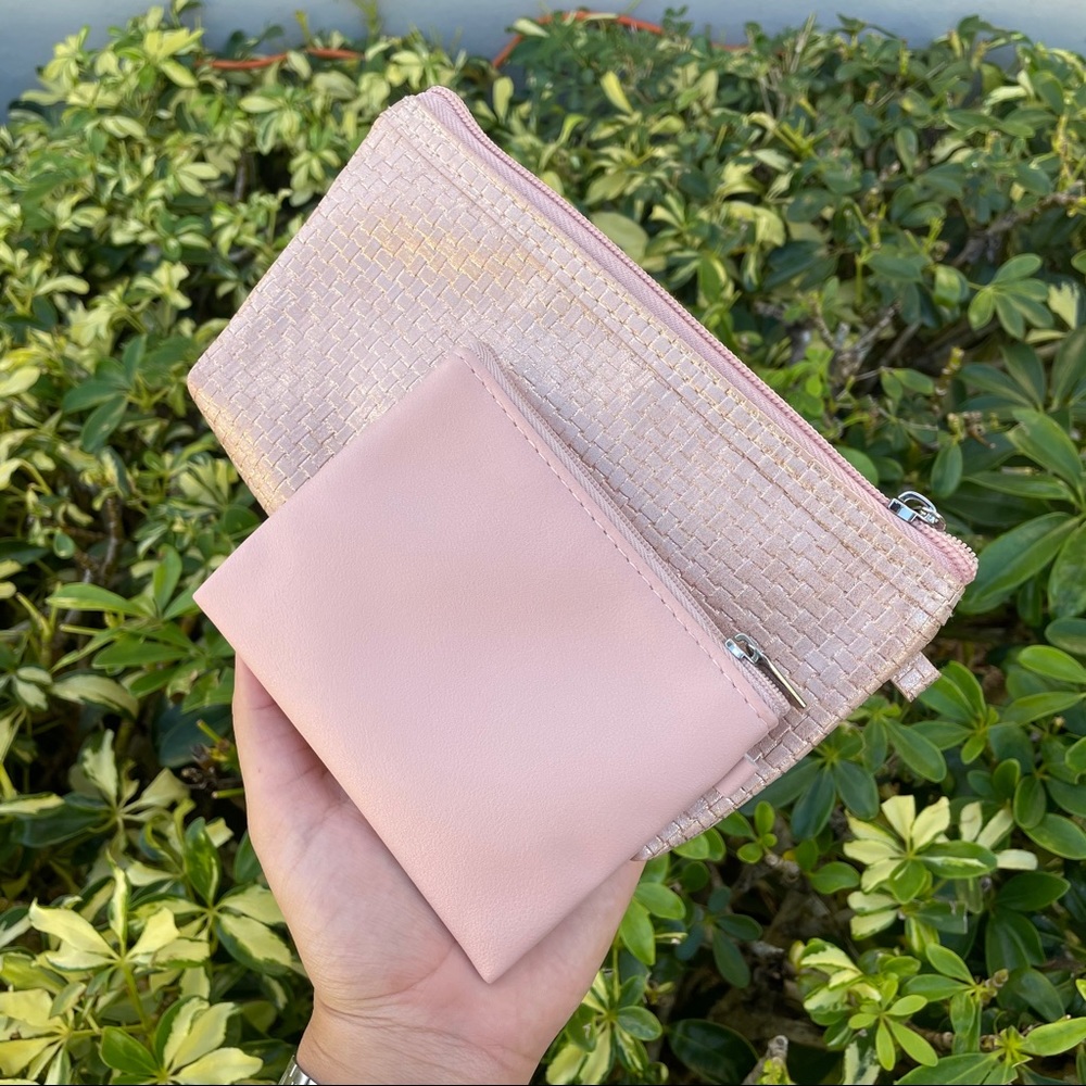 Bundle 2 Pieces Pink Cosmetic Bags